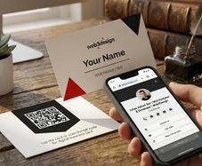 Premium Hybrid NFC & QR Smart Business Card Instant Digital Profile