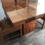 Dining tables with 4 chairs. Glass panel for top table Image 3