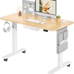 Electric Standing Desk 100x60cm with Cable Tray, Hook and Storage Pocketse