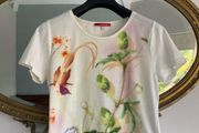 Pierre Cardin Vintage t-shirt top with floral design Size M Medium