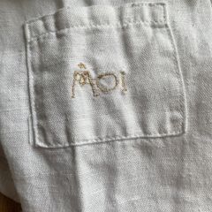 French Designer linen shirt Moi Bebe Clayeux 74 cm 6-9 months