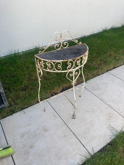 Vintage Console / Hall Table - Wrought Iron.