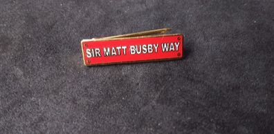 Manchester United - Sir Matt Busby Way , Lapel Pin Badge , ( Damaged )