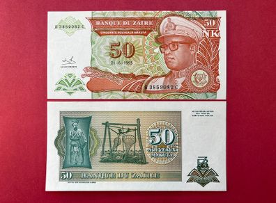 Zaire   50  Makuta  1993  Pick  51a  ( Uncirculated )