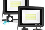 20W Floodlight Outdoor Motion Sensor, 2000LM 6500K Security Lights Motion Sensor LED Spotlight IP66 Waterproof Sensor Security Lights Outdoor for Backyard Garden Garage (2 Pack)