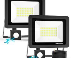 20W Floodlight Outdoor Motion Sensor, 2000LM 6500K Security Lights Motion Sensor LED Spotlight IP66 Waterproof Sensor Security Lights Outdoor for Backyard Garden Garage (2 Pack)
