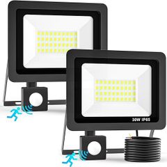 20W Floodlight Outdoor Motion Sensor, 2000LM 6500K Security Lights Motion Sensor LED Spotlight IP66 Waterproof Sensor Security Lights Outdoor for Backyard Garden Garage (2 Pack)