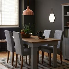 Grey and Oak Effect Dining Table