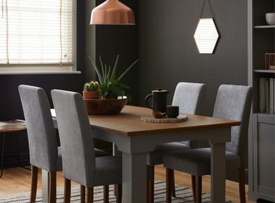 Grey and Oak Effect Dining Table
