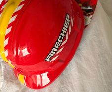 Fire chief helmet and protection pads