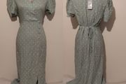 Green Polka Dot Dress,  New With Tags