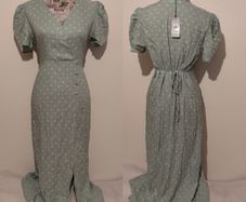 Green Polka Dot Dress,  New With Tags