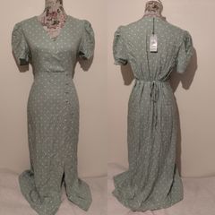 Green Polka Dot Dress,  New With Tags