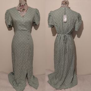 Green Polka Dot Dress,  New With Tags