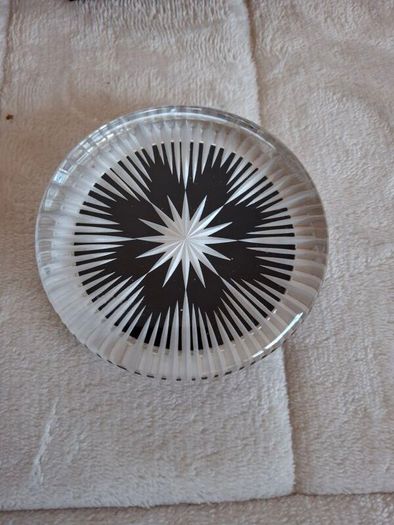 Staffordshire hand cut lead Crystal paper weight