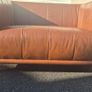 IKEA VISKAFORS "Loveseat" 1.5 Seater Sofa - Brown Leather Image 6