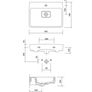 Cersanit Vigro Vanity Unit White Gloss (cabinet + Washbasin) Image 3