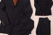 Men,s Pinstripe Suit,   Jacket And Trousers