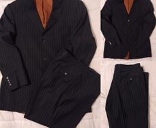 Men,s Pinstripe Suit,   Jacket And Trousers
