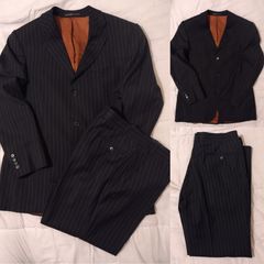 Men,s Pinstripe Suit,   Jacket And Trousers