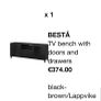 Dark wood effect TV unit Image 7