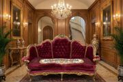 Large red with gold 3 seater nice and in good condition fully restored to a high quality  Reduced price to sell