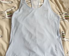 Under Armour light blue yoga top