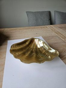Vintage Bronze Colour Scallop Shell Shape Bowl
