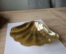 Vintage Bronze Colour Scallop Shell Shape Bowl