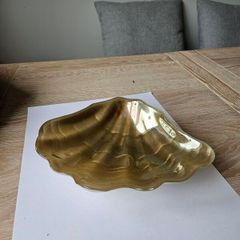 Vintage Bronze Colour Scallop Shell Shape Bowl