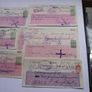 A Collection of 9 Vintage Cheques from Ulster Bank (1890-1959) Image 6