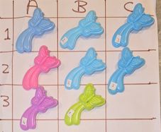 2 Euro Each - Butterfly Brushes MLP G1 My Little Pony Accessories
