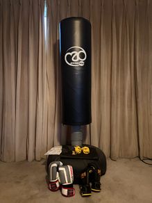 Boxing Mad Free Standing Punch Bag + 2 Pairs of Gloves