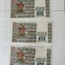 3x UNC old Irish banknote 1 pound consecutive serial nr 1986 Image 2