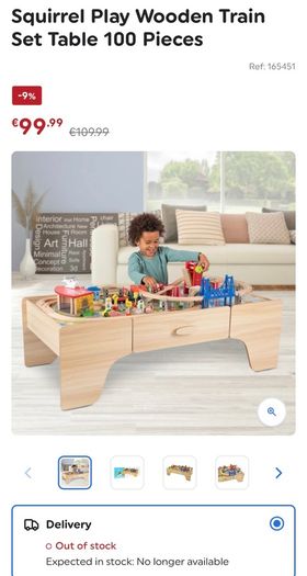 Squirrel Play Wooden Train Set Table