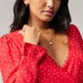 URBAN OUTFITTERS Light Before Dark Red Polka Dot Wrap Dress Size S! Image 3
