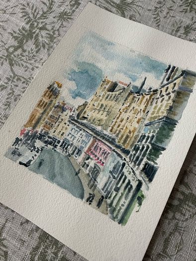 Watercolour - Edinburgh Streetlife