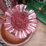 A Beautiful Antique Victorian 3 Cranberry Glass Eperne Image 6
