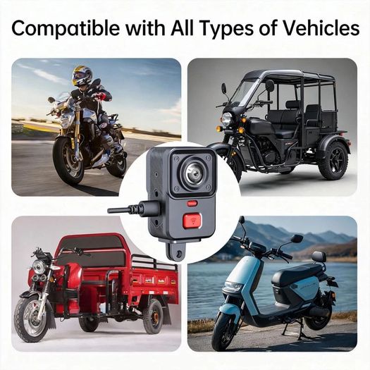 2K HD Dual Front and Rear Camera Motorcycle Motorbike Bike Helment Handlebar DVR WiFi Waterproof IP66 Single lens Loop Recording Cam Video Recorder Mountain Bicycle Motor
