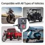 2K HD Dual Front and Rear Camera Motorcycle Motorbike Bike Helment Handlebar DVR WiFi Waterproof IP66 Single lens Loop Recording Cam Video Recorder Mountain Bicycle Motor Image 4