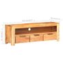 TV Cabinet 119x30x41 cm Solid Acacia Wood Image 4