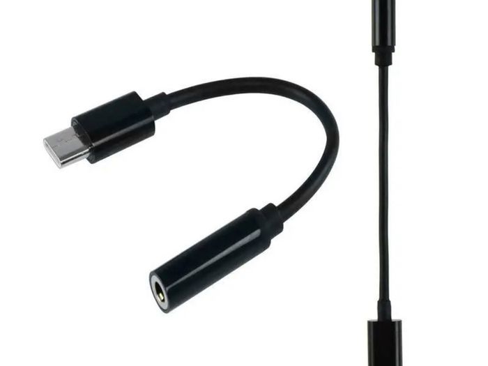 Black USB C Type C to 3.5mm Audio Adapter Cable Headphones Earphone Converter