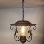 Vintage French Copper 1970s ceiling light Image 3
