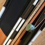 Mark Richard's pool cue + case + taom chalk Image 5