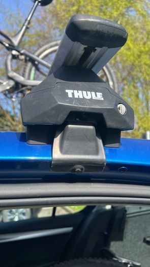 thule roof bars bike rack