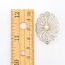 925 Vintage Sterling Silver Filigree Brooch Image 7