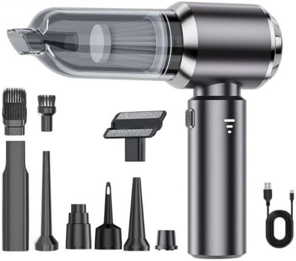 Handheld Vacuum Cleaner - 16000Pa Three-Speed Suction, Rechargeable Portable Cordless Lightweight Mini Car Vacuum with Brushless Motor, Suitable for Cleaning Kitchen, Car, Home, Office, and Pet Hair.