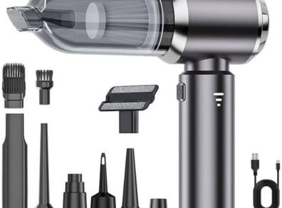 Handheld Vacuum Cleaner - 16000Pa Three-Speed Suction, Rechargeable Portable Cordless Lightweight Mini Car Vacuum with Brushless Motor, Suitable for Cleaning Kitchen, Car, Home, Office, and Pet Hair.
