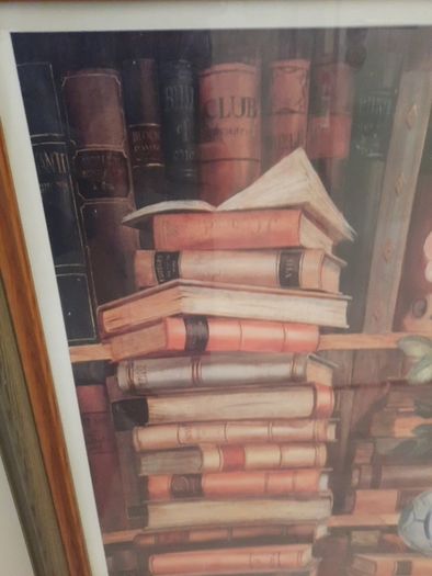 Print , wooden frame and glass