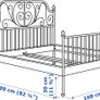 IKEA Leirvik iron double bed frame (white) Image 4